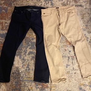 Lot of 2 pr Polo Sullivan Slim jeans 36 30 Black and tan jeans